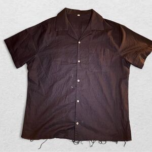 Men's Casual Black Button Down Shirt
